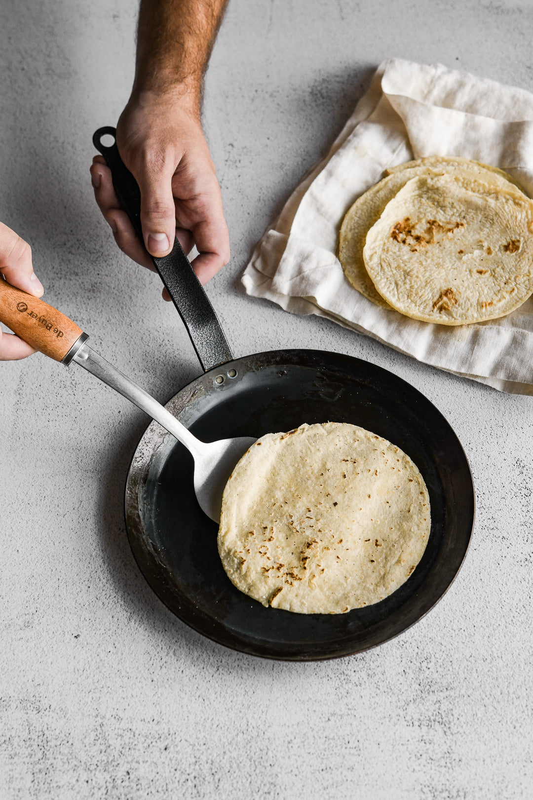 Blue Carbon Steel Crepe & Tortilla Pan