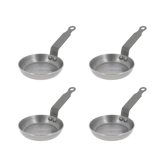 MINERAL B Carbon Steel Egg & Pancake Pan Set of 4